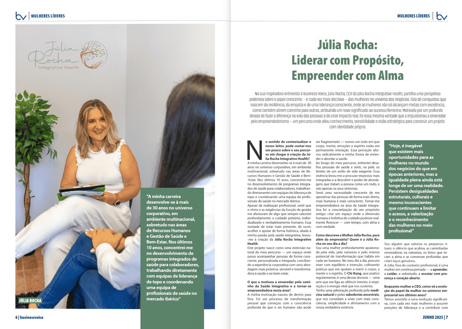 Business Voice Destaca Júlia Rocha - Liderar com Propósito, Empreender com Alma